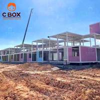 Cbox Bâtiments modulaires de type Tiny Home de 20 pieds, personnalisés et colorés, bureaux, panneaux sandwich, magasin, boutique éphémère, conteneur préfabriqué