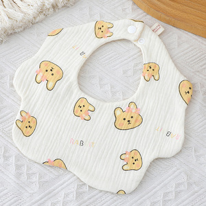 Venta directa de fábrica, Baberos de muselina de algodón lavables reutilizables cómodos transpirables para bebés - Product Image 2