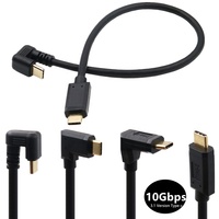Manufaktur Schneller Versand 100W 10 Gbit/s 4K 60Hz USB 3.1 Lades ynchronisations kabel Winkel bogen USB Typ C Verlängerung PVC-Geflecht für Kamera