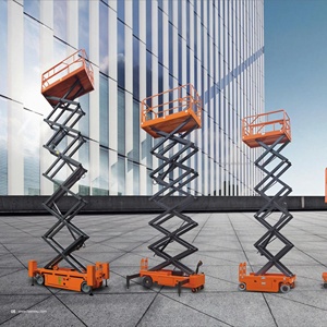 Mini móvil 300kg elevador personal elevador de tijera hidráulico 5M <span class=keywords><strong>6m</strong></span> 8m 10m 12m 14m plataforma de elevación semieléctrica nueva para hoteles - Product Image 1