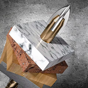 7 pièces ensemble de forets triangulaires en alliage à quatre lames, foret à poignée hexagonale, forage spécial <span class=keywords><strong>béton</strong></span>/verre/ciment/bois - Product Image 4