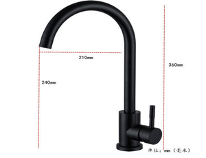 Fournir contemporain montage mat <span class=keywords><strong>noir</strong></span> robinet <span class=keywords><strong>de</strong></span> <span class=keywords><strong>cuisine</strong></span> en acier inoxydable 304 <span class=keywords><strong>cuisine</strong></span> évier robinet <span class=keywords><strong>mitigeur</strong></span> - Product Image 5