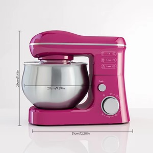 Batteur sur socle électrique planétaire de qualité supérieure 5L avec bol mélangeur en acier inoxydable, 6 vitesses, tête inclinable, pour usage domestique en cuisine - Product Image 1