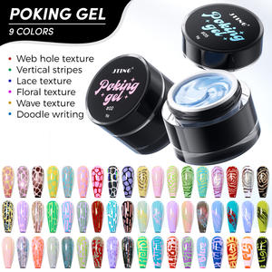 JTING Hochwertiger Poking Gel-Nagellack in 9 Farben, Vielseitig Einsetzbarer Lace Gel-Nagellack, OEM/ODM, Kostenloses Design, 5g Poke Gel für Nailart-Zubehör - Product Image 1