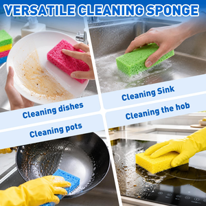 Bowl Pot Kitchen Cleaning Sponge Shape Microfiber Cloth <b>Magic</b> <b>Brush</b> High-density Porous Colorful Sponge - Product Image 6