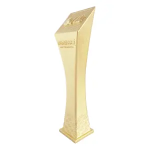 Fabbrica di trofei per eventi sportivi in metallo che produce placcatura in oro reale con premi di forma personalizzata con trofeo in metallo perpetuo