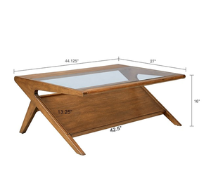 Rocket Modern Durable Glass Top Coffee <b>Table</b> for Living Room - Product Image 1