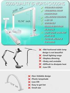 Lampe UV réglable pour ongles 2026, pliable en métal, lampe LED pour manucure et spa - Product Image 4