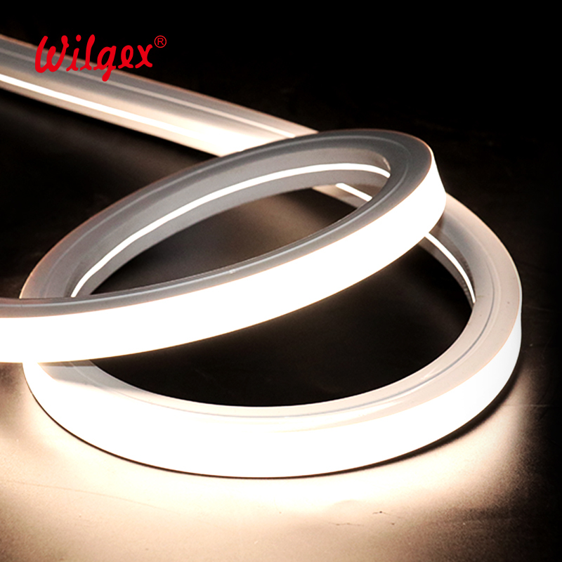 Factory Price LED Neon Flex IP68 Waterproof Silicone Pool Lights 16x16mm Tape Sign DC12V/24V Warm White CE RoHS Hotel Use