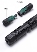 Adaptateur en cuivre 1000V, connecteur de câble solaire étanche IP67, contact étamé 30-50A, boîtier PPO 1P, connexions de fils