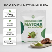 Poudre de thé au lait matcha aux champignons OEM ODM sous marque privée 100g – Formule et saveur personnalisées