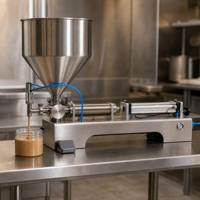 Machine de remplissage de sauces en acier inoxydable de 10 à 1000 ml, remplisseuse de pâtes haute précision pour sauce tomate, pâte de sésame et sauces onctueuses