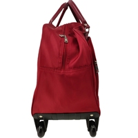Sac de voyage unisexe en polyester avec roulettes, poignée souple, durable, léger, motif géométrique, fermeture éclair, sacs de sport en gros