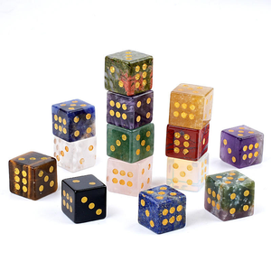 Dés de jeu polyédriques ronds de 16 mm en améthyste naturelle D6, faits à la main, écologiques, pour Dungeons & Dragons - Product Image 6