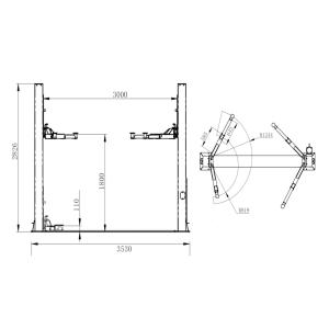 Mobile 4 Ton Two Post <strong>Hydraulic</strong> Cylinder <strong>Car</strong> <strong>Lift</strong> <strong>for</strong> <strong>Car</strong> Repair Workshop Equipment - Product Image 4