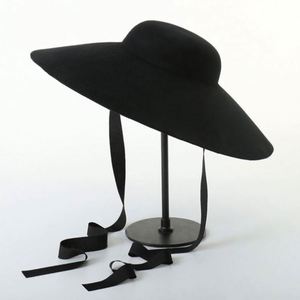 Ladies Wide Brim Wool Fedora Hat - Product Image 1