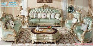 Ensemble de canapé de salon 5 places en teck massif, couleur personnalisée, style moderne et élégant - Product Image 4