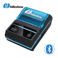 MHT-P5801 Printer Mini Portabel Thermal Printer Mobile 58Mm Printer Penerimaan POS Gigi Biru