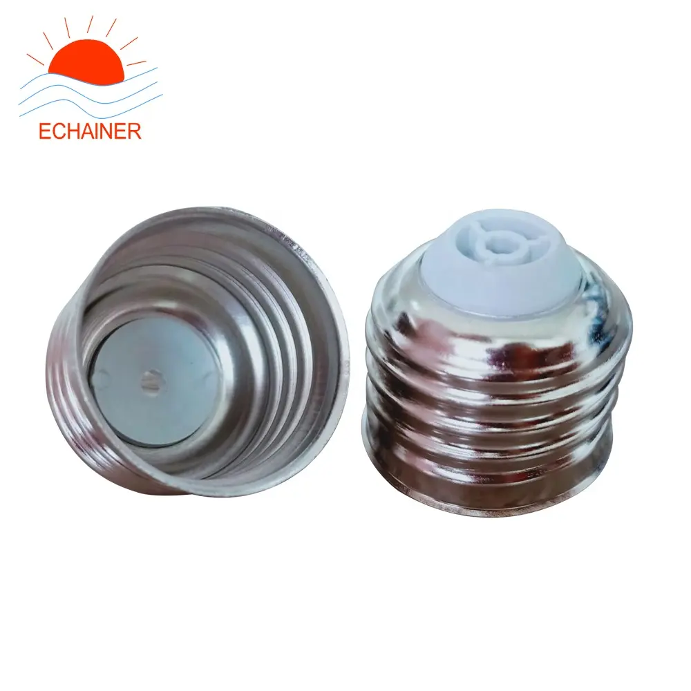 Cinese qualità e26 e27 base della lampada di alluminio saldatura trasporto cap