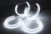 131mm SMD coton lumière Switchback LED Angel Eye Halo anneau Kit pour BMW série 3 E46 berline facelift 2001-2005 phare halogène