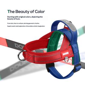 Köpek Çekme Tasması Polyester Göğüs Kayışı Yeni Evcil Hayvan Genişletilmiş Şerit Kontrast Renkli Dikişli Sırt Açık Hava Köpek Yürüyüş İpi - Product Image 2