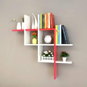 Decoración de Pared para el Hogar, Estantes <span class=keywords><strong>Flotantes</strong></span> de Pared con Cuerda para Colgar, Juego de Estantes Decorativos de Madera para Pared - Product Image 1