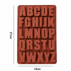 Moule en silicone écologique résistant à la chaleur Smartpan, lettres de l'alphabet, 26 cavités, plaque de cuisson antiadhésive pour chocolat, bonbons, glace, gâteau - Product Image 6