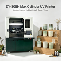 Imprimante UV cylindrique avec support OEM/ODM, CMYK, pour pots de fleurs, vases et jardinières en verre/céramique/métal/plastique de grand diamètre