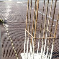 Planche de drainage rainurée en HDPE marron - un produit géotechnique en plastique, utilisé pour le drainage et le stockage de l'eau, avec épaisseur personnalisable