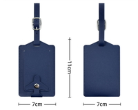 Étiquettes de bagages de voyage personnalisées en cuir PU Zonyin avec rabat à bouton-pression, porte-cartes d'embarquement en cuir souple et épais