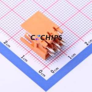 KF2EDGEV-3.5-2*3P Plug-in Terminal Block Through hole,P=3.5mm Connector Board-to-Board / Socket - Open 2x3P 3.5mm Orange - Product Image 2