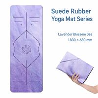 Tapis de yoga pliable et portable en microfibre de daim ultra-mince de 1,5 mm avec base en caoutchouc naturel antidérapante, idéal pour les séances d'entraînement au sol en voyage