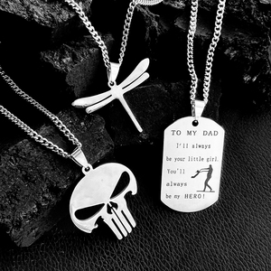 Liontin Nama Personalisasi Grosir Custom Baja Anti Karat 316L Liontin <span class=keywords><strong>Fashion</strong></span> Liontin Tengkorak Mawar Kalung - Product Image 5