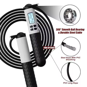 <span class=keywords><strong>Corde</strong></span> à <span class=keywords><strong>sauter</strong></span> électronique numérique sans <span class=keywords><strong>corde</strong></span>, fil d'acier de haute qualité, plastique, fitness, exercice, perte de poids, perte de graisse - Product Image 4