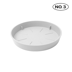 Plafarm Plateau de pot en plastique PP blanc écologique N°3, soucoupe de pot de fleurs à design côtelé pour plantes d'intérieur, d'extérieur, de balcon et de terrasse - Product Image 2