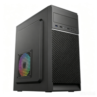 Leadway Factory Sale Mid Tower ATX Desktop Computer Case Steel Mesh Grille with Side Fan OEM Stock Wholesale