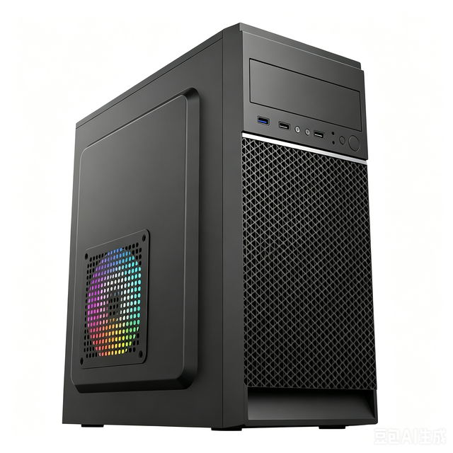 Leadway Factory Sale Mid Tower ATX Desktop Computer Case Steel Mesh Grille with Side Fan OEM Stock Wholesale