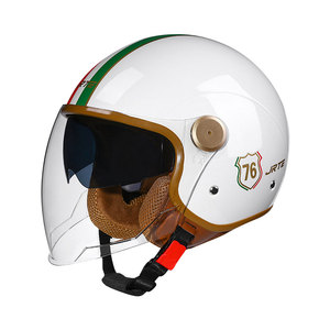 Casco moto retro di alta qualità faccia aperta per scooter chopper approvato DOT 3/4 mezza faccia - Product Image 6