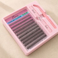 Kit de cils inférieurs faits main personnalisés, kit de cils en grappe DIY, cils en grappe naturels, cils en grappe individuels en gros