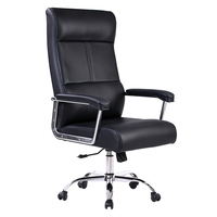 Chaise de bureau ergonomique pivotante confortable et réglable en cuir PU moderne pour cadres, avec fonction massage et élévation