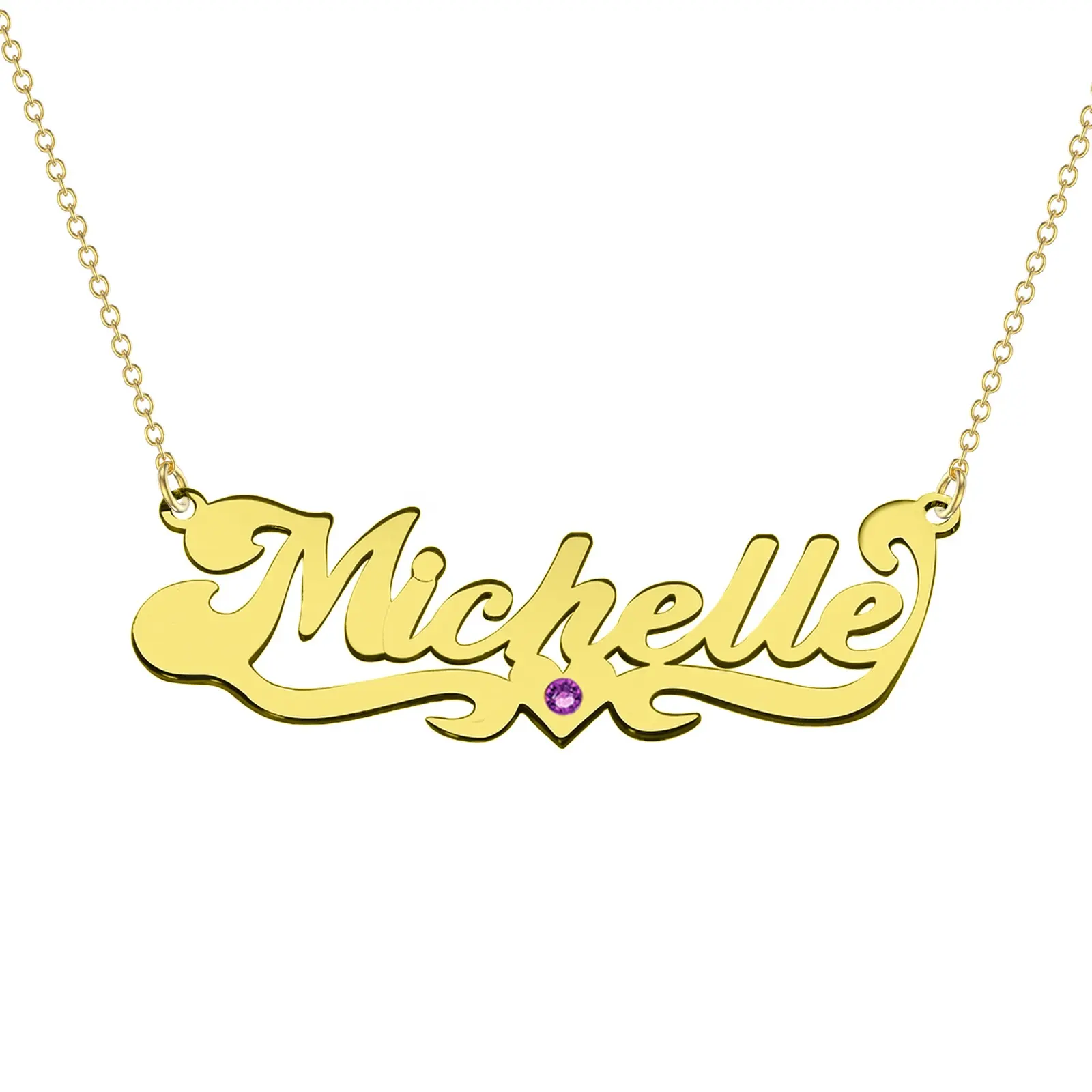 Mothers Day Gifts Non Tarnish Gold Plated 925 Sterling Silver Design Customize Name Necklace