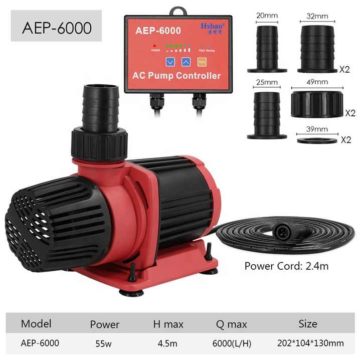 Adjustable Aquarium Sump Pump 6000l/h Marine Return Water Pumps ... - Sump Pump For Cycle Aquarium