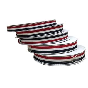 Cinturón de Encaje con Diseño de Espiga Impresa en Tres Colores, Rojo, Blanco y Azul, para Ropa, con Cinta de Poliéster Lisa - Product Image 2