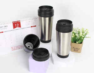Venta al por Mayor Directa de Fábrica: Tazas de Viaje Modernas de Acero Inoxidable y Plástico, de Doble Pared, Aisladas al Vacío, Antiderrames - Product Image 3
