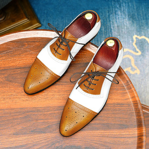 Nouveaux mocassins à semelle épaisse pour hommes, en cuir véritable, confortables et respirants, chaussures en cuir une pièce décontractées, chaussures tendance pour hommes - Product Image 4