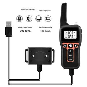 रिचार्जेबल प्लास्टिक वाटरप्रूफ ip67 पर्यावरण के अनुकूल 2-इन-1 स्मार्ट डॉग शॉक कॉलर रिमोट - Product Image 5