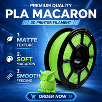 Filament de plastique pour imprimante 3D Macaron Matte Yosoo, tiges de 1,75 mm PLA pour modèles DIY, décorations, artisanat, impression FDM