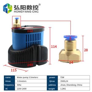 HYCNC HQD 800W 220v 65mm व्यास लंबाई 210mm पानी ठंडा 1.5kw 1500w आवृत्ति पलटनेवाला धुरी गति नियंत्रक 400hz - Product Image 4