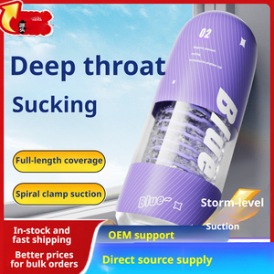 Realistic Manual Male Masturbation Cup with Soft Texture 4.4in Depth Waterproof & Transparent <b>Masturbator</b> for Penis Training - Product Image 2