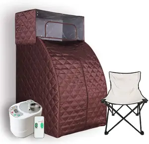 1 인용 휴대용 스팀 사우나 실내 접이식 사우나 텐트 (리모컨 포함)